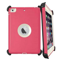 Heavy Duty Shockproof Case Cover W/Stand PINK/WHITE for iPad Air 1 A1474 A1475 picture