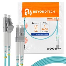 BEYONDTECH 8m LC to LC Multimode Duplex Fiber Cable 50/125µm OM3 10G LSZH picture