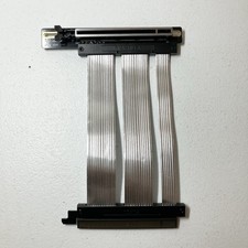 GIGA-MEGA G553-6-0155 PCIe 5.0 x16 to x16 Flat Shielded Riser Cable 180mm Black picture
