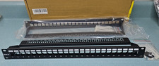 2pk Metamas Lab 1U 24 Port Blank Keystone Patch Panel Rackmount/Wall Mount 19