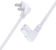 C7 Power Cord 2-Slot Non-Polarized 90 Degree Angle SPT-2 18AWG Power Cord (IEC32 picture