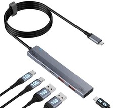 Aceele USB Hub 10Gbps 4-Port USB 3.2 Gen 2 Expansion Hub with 100cm Cable 2x picture