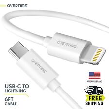 Overtime Apple MFi Certified USB Type C to Lightning Cable for iPhone - White picture