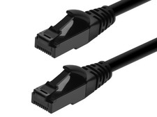 Monoprice Cat6A Flexible TPE Patch Cable 7 Feet Black UTP 24AWG 500MHz RJ45 picture