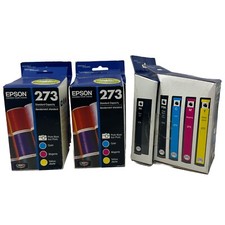 (3pack) NEW Epson 273 (T273520) Color Ink Cartridge+Epson 273 Black Exp. 11/2020 picture