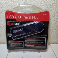 Gigaware 26-1537 4-Port USB 2.0 Travel Hub Retractable Cable PC Mac picture