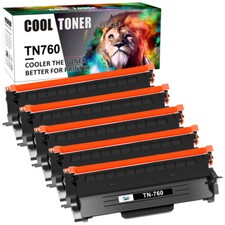 5x Compatible With Brother TN760 Toner Cartridge DCP-L2550DW HL-L2370DWX Printer picture