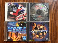 4PC Games: Redline Racer, Missile Command, Asteroids, Rites Of War Cd Rom picture