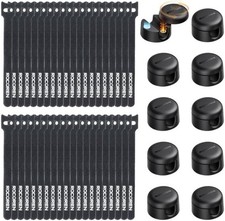 50‑Pack Rotatable Cable Clips & Cord Straps Cable Management Kit 10 Magnetic picture