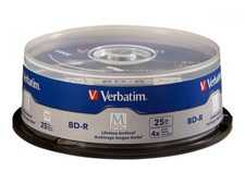  VERBATIM M Disc 25GB BD-R 4X Branded Logo 25 pk Spindle 98909 picture