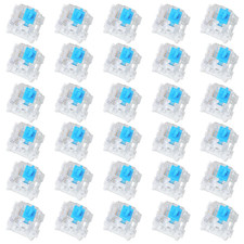 30 Pieces Blue Mechanical Keyboard Switches, 3 Pin Pre-Lubricated Clicky Key Swi picture