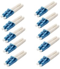10 Pcs Pack LC/UPC Fiber Optic Duplex Singlemode Connector 2mm Adapter Blue picture