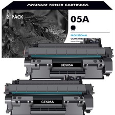 2PK Black CE505A Toner Cartridge for HP 05A LaserJet P2030 2050 2055 Printer INK picture