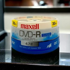 Brand New Maxell DVD-R 30 Pack 4.7GB 120Minute Video 16X Sealed picture