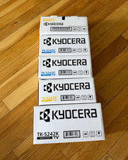 Kyocera TK-5242 Genuine Original Laser Toner Set BK/C/Y (TK-5242K/C/Y) picture