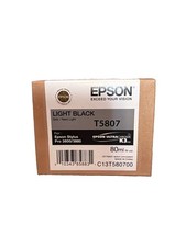 GENUINE EPSON T5807 LIGHT BLACK INK STYLUS PRO 3800 3880 80ml FACTORY SEAL picture