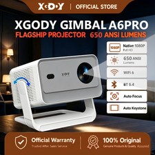 XGODY 2026 Upgraded Gimbal A6 PRO Projector 650ANSI lumens picture