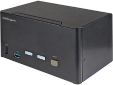 StarTech.com 2 Port Triple Monitor DisplayPort KVM Switch, 4K 60Hz UHD HDR, DP picture