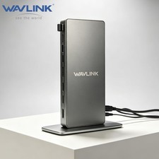 WAVLINK 14IN1 DisplayLink Docking Station Dual HDMI Monitor USB-C/A Laptop Dock picture