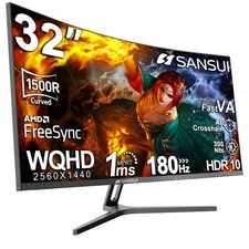 32-Inch Curved Gaming Monitor WQHD 2560 x 1440 180Hz Curved 1500R -Fast VA,1ms(O picture