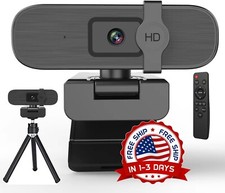 Cámara web 4K para PC, zoom automático, control remoto con micrófono, negro NEW picture