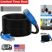 Cat 6 Outdoor Ethernet Cable 76 m Black High Speed Durable for POE Camera picture