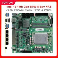 B760 8-Bay NAS Motherboard Intel 12-14th Gen LGA1700 8*SATA 2*NVMe 4*2.5G 1*PCIE picture