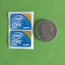 2PCS Sticker for Intel CORE Quad Inside - 20mm x 15mm picture