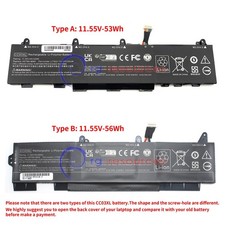 53Wh/56Wh CC03XL Battery for HP ZBook Firefly 15 G7 G8 EliteBook 850 855 G7 G8 picture