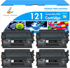 121 Black Toner Cartridge High Yield for Canon 121 D1620 Printer 4 Pack picture