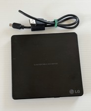 LG SP60NB50 Slim Portable External USB DVD/CD Writer Drive Tested w/ USB Cable picture