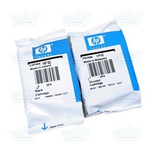 2pk Genuine HP 62 Black/Color Ink ENVY 5540 5542 5545 5644 5660 5663 7640 7645 picture
