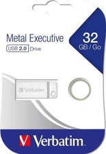 Verbatim Metal Executive 32 GB USB 2.0 Drive Silver 98749 picture
