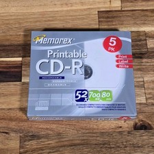 Memorex Printable Blank CD-R 5 Pack 52x 700MB 80min Music Memories  picture