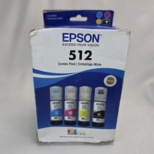 Epson Genuine 512 Ecotank Ink 4 Pack Photo Black Yellow Magenta Cyan New Unused picture