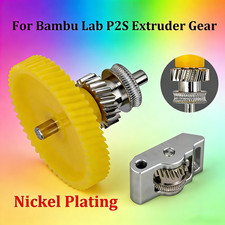 3D Printer For Bambu Lab P2S Hardened Steel Nickel Coated Extruder Gear Kit Set picture