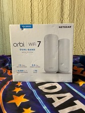 NETGEAR Orbi 370 Series WiFi 7 DUAL BAND Mesh System 5 GBS *NEW/OPEN BOX picture