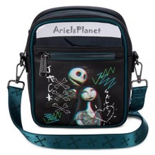 Disney Parks Haunted Mansion Jack Skellington & Sally Loungefly Crossbody Bag picture