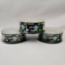 Three  15 count PHILIPS DVD+R RW DVDR 1-4x 30 Discs Blank Media 4.7GB 120Min New picture