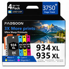 934XL 1BK 935XL 3PK Ink Cartridge Set for OfficeJet 6812 6815 6820 Pro 6230 6830 picture