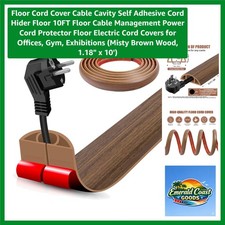10FT Easy Install Cord Management - Self-Adhesive Floor Cover in Misty Brown picture