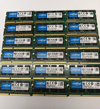 16GB(2x 8GB) Crucial DDR3L-1600 SODIMM / Lot of 2 8GB / Laptop RAM Memory / A25 picture