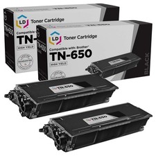 LD Compatible Brother TN620 / TN650 Set of 2 High Yield Black Toner Cartridges picture