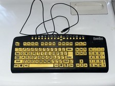 ZoomText Large Print USB Keyboard Yellow Key Visually Impaired AI Squared Tested picture