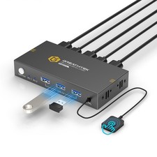 KVM Switches 2 Port 8K@60Hz, GREATHTEK Switch HDMI Share USB3.0, black  picture