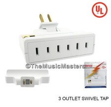 Swivel Tap 2 Prong 3 Outlet Premium UL Listed Electric Adapter Power Splitter picture