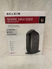 Belkin Share N300 300 Mbps 4-Port 100/1000 Wireless N Router New in Box Sealed picture