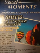 GLOSSY Special Moments Photo Paper for Ink Jet Printers 50 SHEETS 8.5 x 11