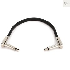 Professional 6-Inch Flat Patch Cable with Low-Profile Connectors - Black picture