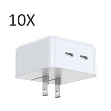 Dual USB-C 35W PD Fast Charger Type C Power Adapter For iPhone iPad Macbook Lot picture